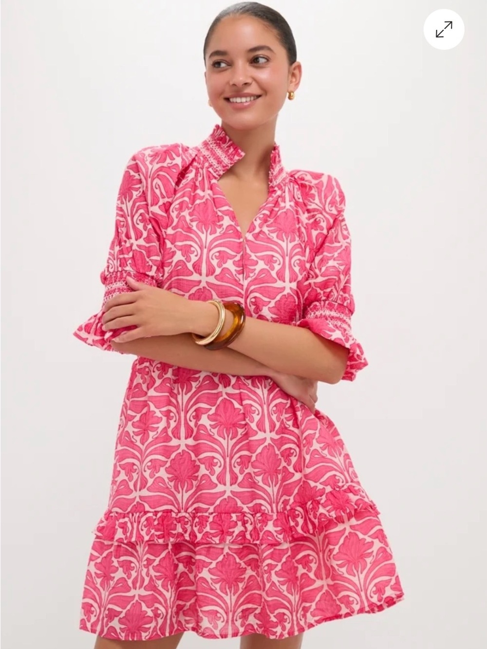 English Factory Ruffle-Sleeve Women’s Dress